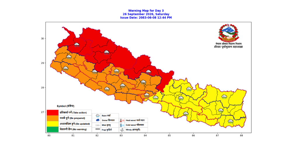 मौसम चेतावनी — दिन ३