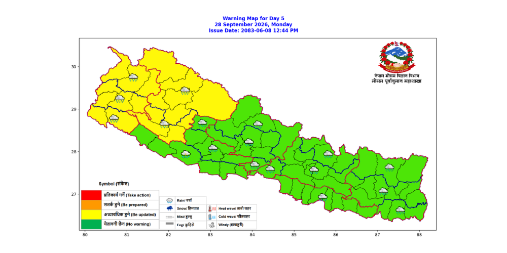 मौसम चेतावनी — दिन ५