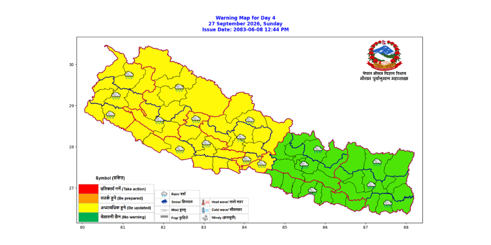 मौसम चेतावनी — दिन ४
